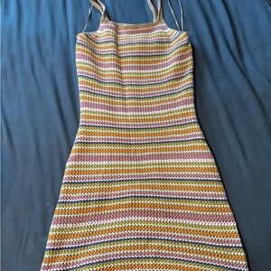 Crochet mini dress 🌈